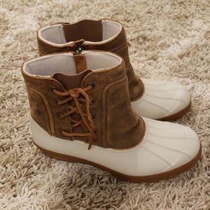 sperry saltwater spray wedge duck boot